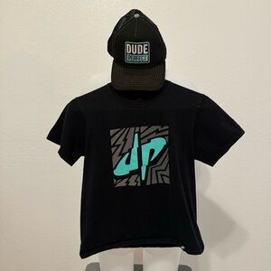 Dude Perfect Hat and graphic tee youth size medium 8